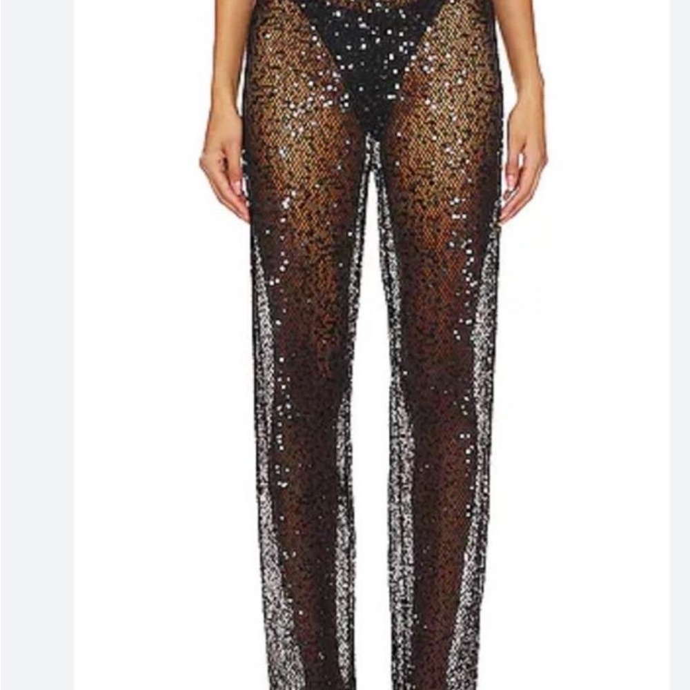 Good American Black Sequin Pants